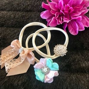 3 baby girl headbands